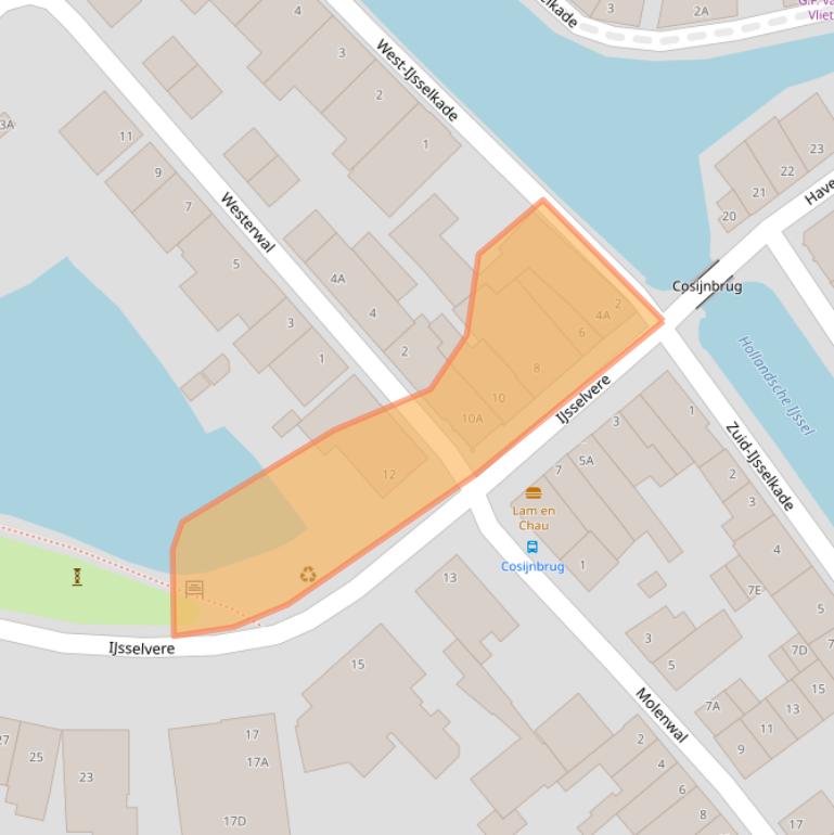 Kaart van postcodegebied 3421BW.