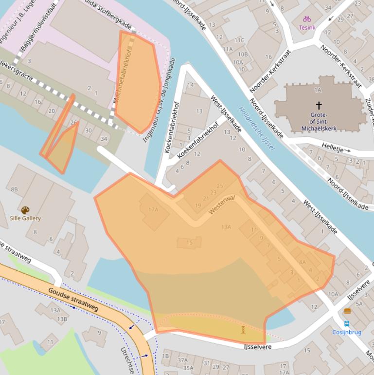 Kaart van postcodegebied 3421BX.