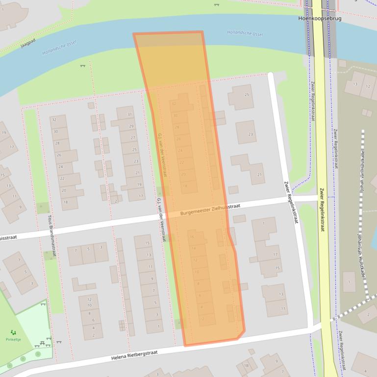 Kaart van postcodegebied 3421CB.