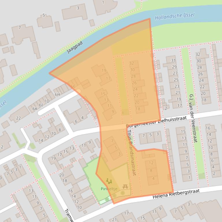 Kaart van postcodegebied 3421CC.