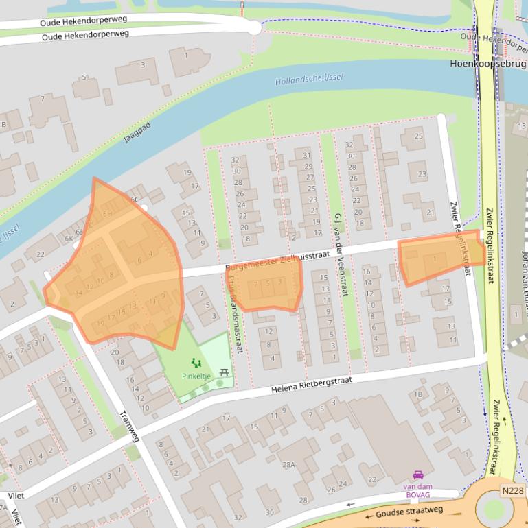 Kaart van postcodegebied 3421CD.