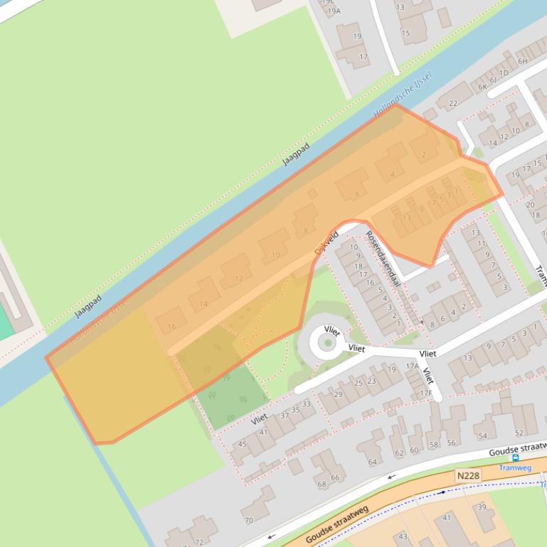 Kaart van postcodegebied 3421CE.