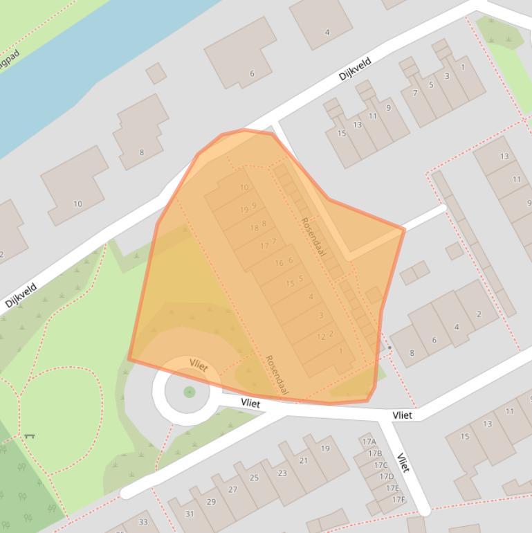 Kaart van postcodegebied 3421CG.