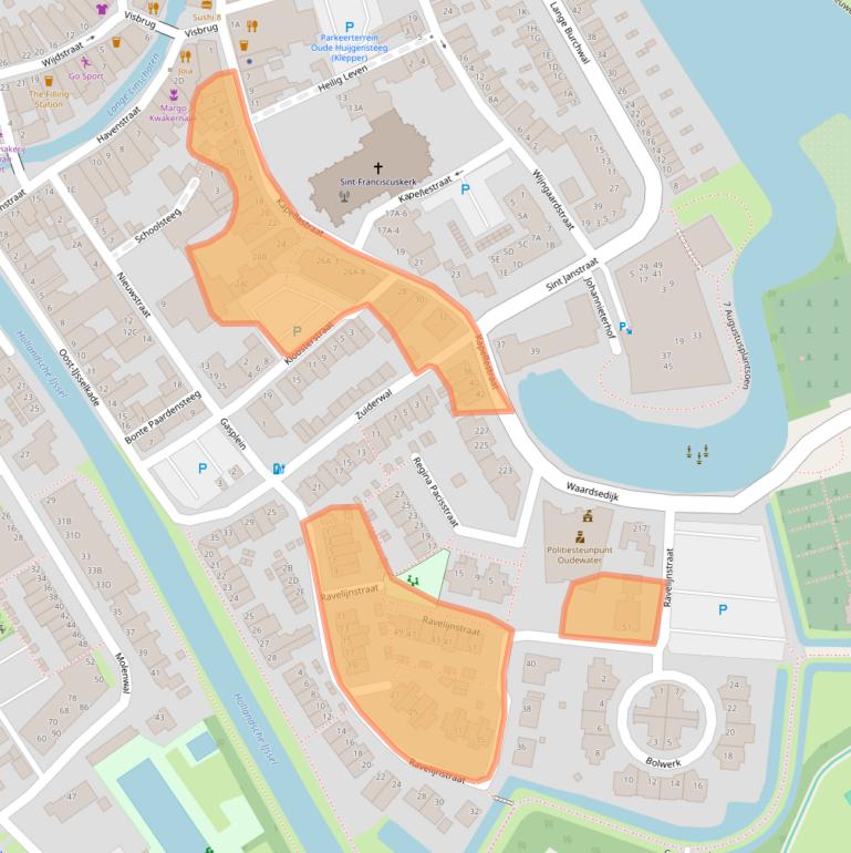 Kaart van postcodegebied 3421CV.