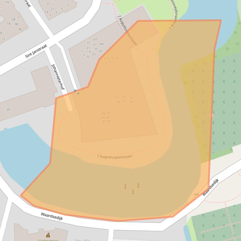 Kaart van postcodegebied 3421DA.