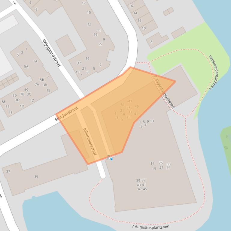 Kaart van postcodegebied 3421DB.