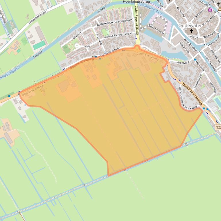 Kaart van postcodegebied 3421GG.