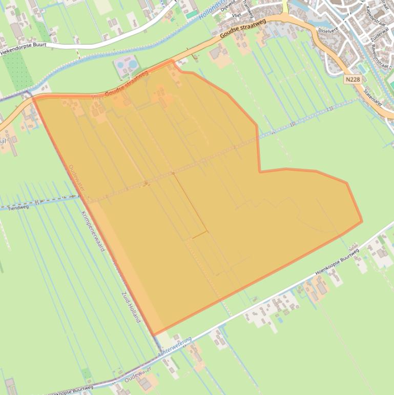 Kaart van postcodegebied 3421GH.