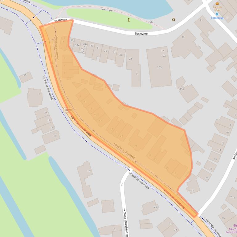 Kaart van postcodegebied 3421GL.