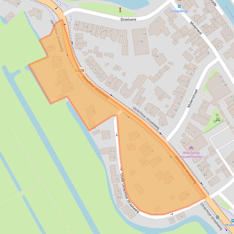 Kaart van postcodegebied 3421GN.