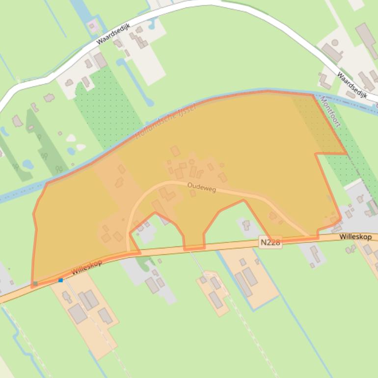 Kaart van postcodegebied 3421GX.