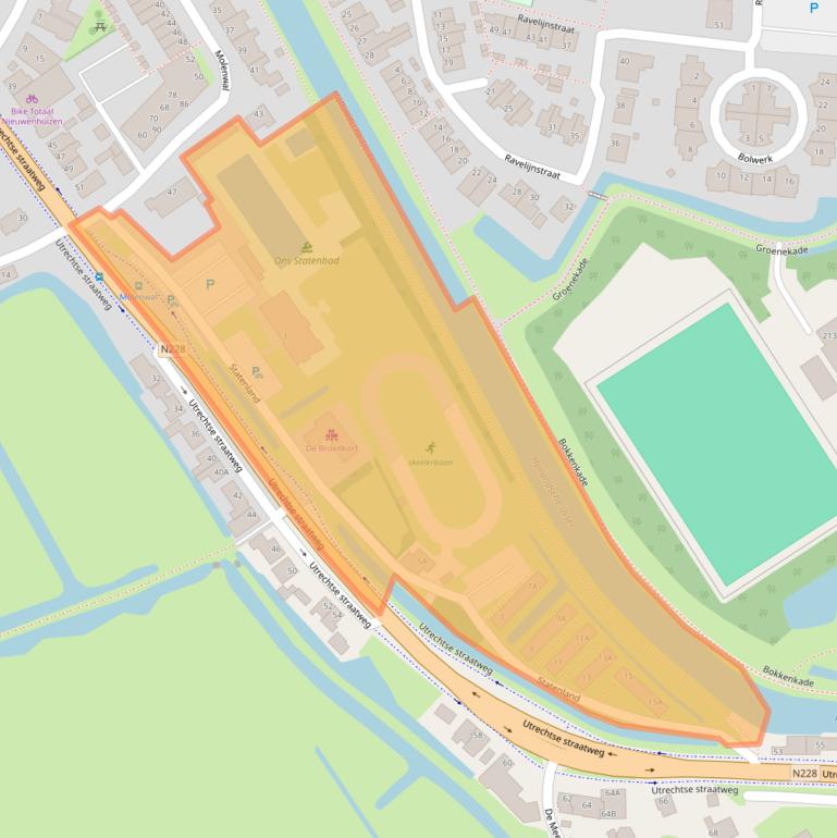 Kaart van postcodegebied 3421GZ.