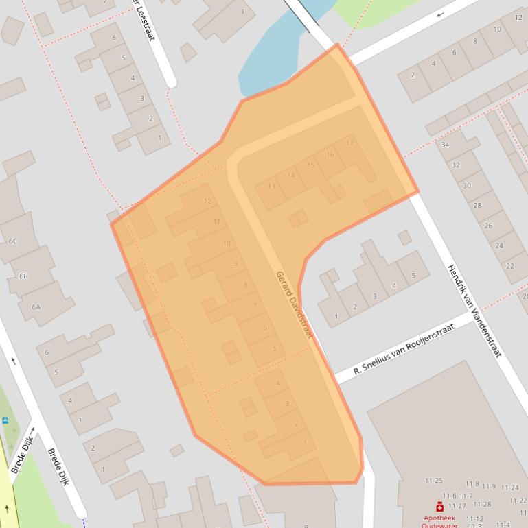 Kaart van postcodegebied 3421HK.