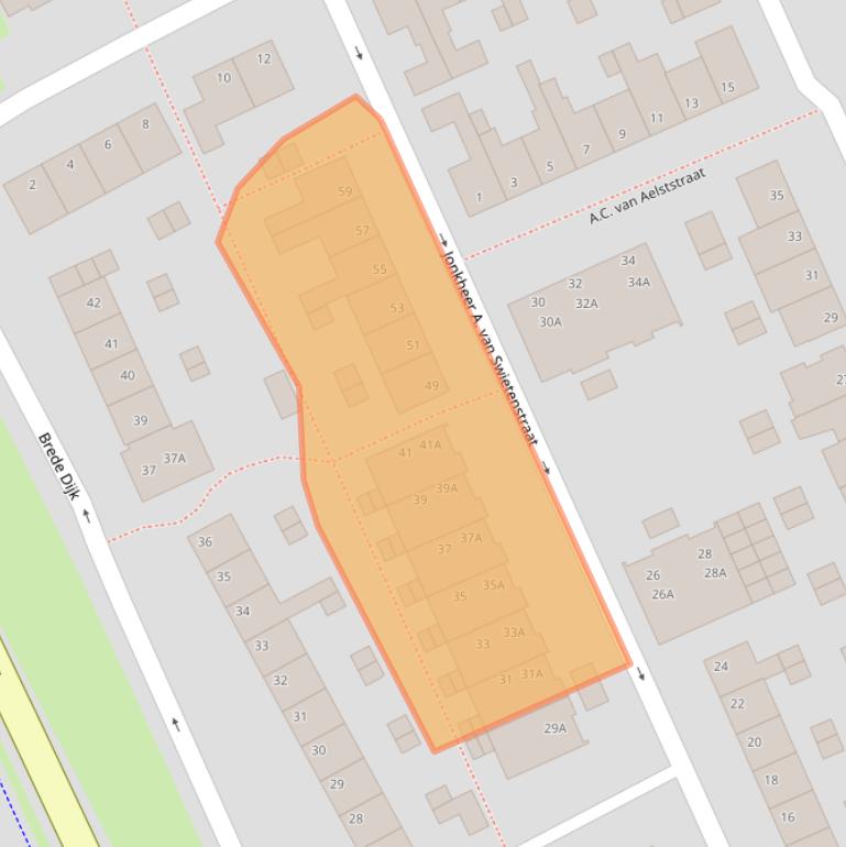 Kaart van postcodegebied 3421HS.