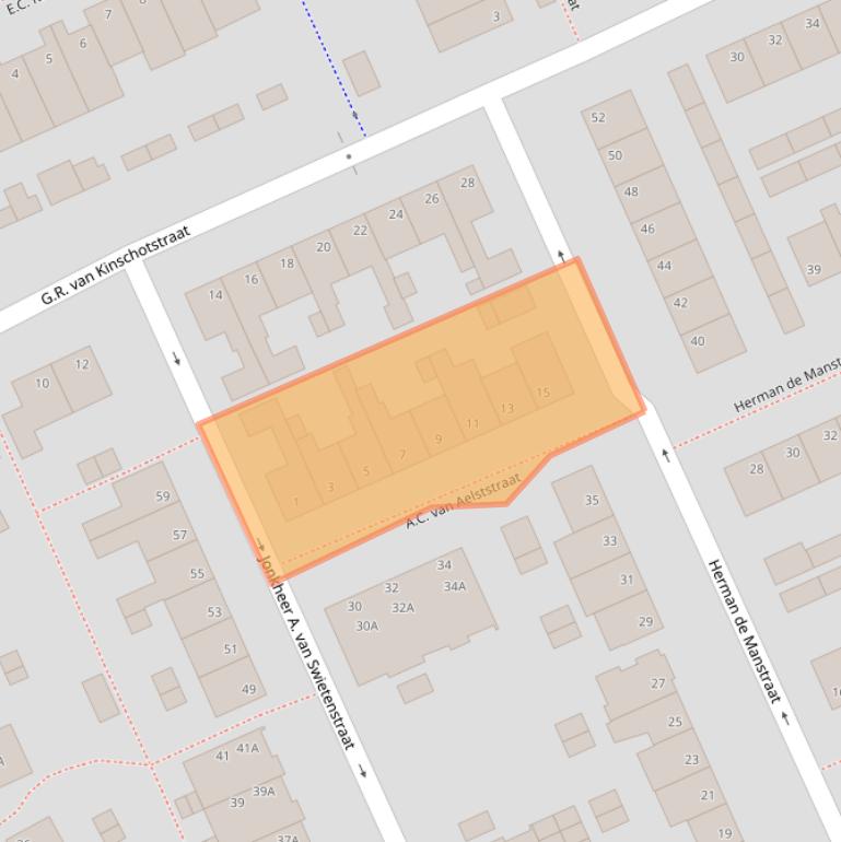 Kaart van postcodegebied 3421HZ.