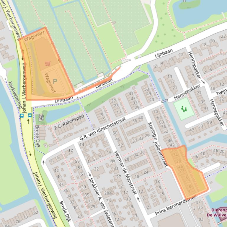 Kaart van postcodegebied 3421JB.