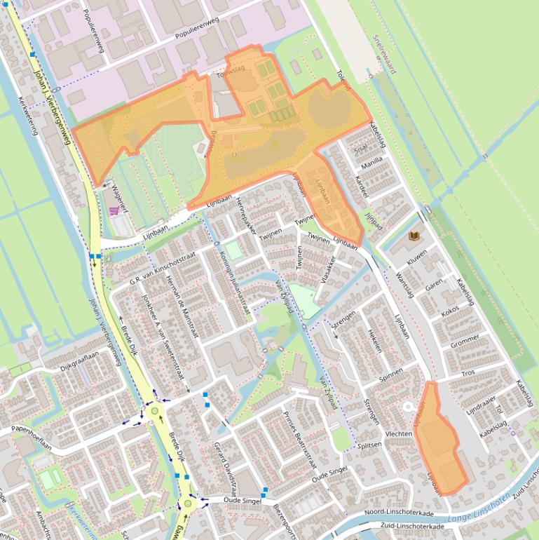 Kaart van postcodegebied 3421JG.