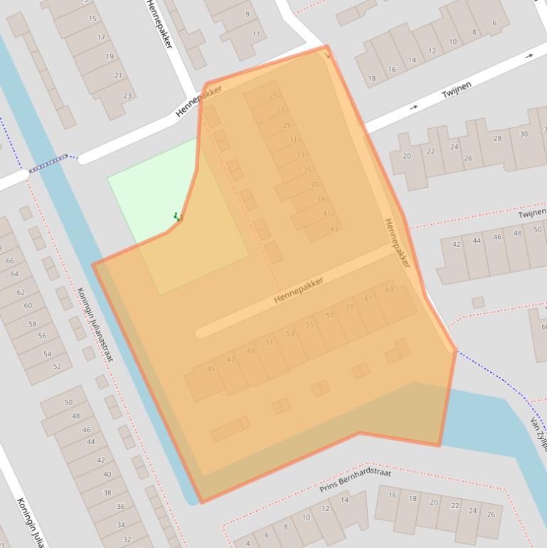 Kaart van postcodegebied 3421JK.