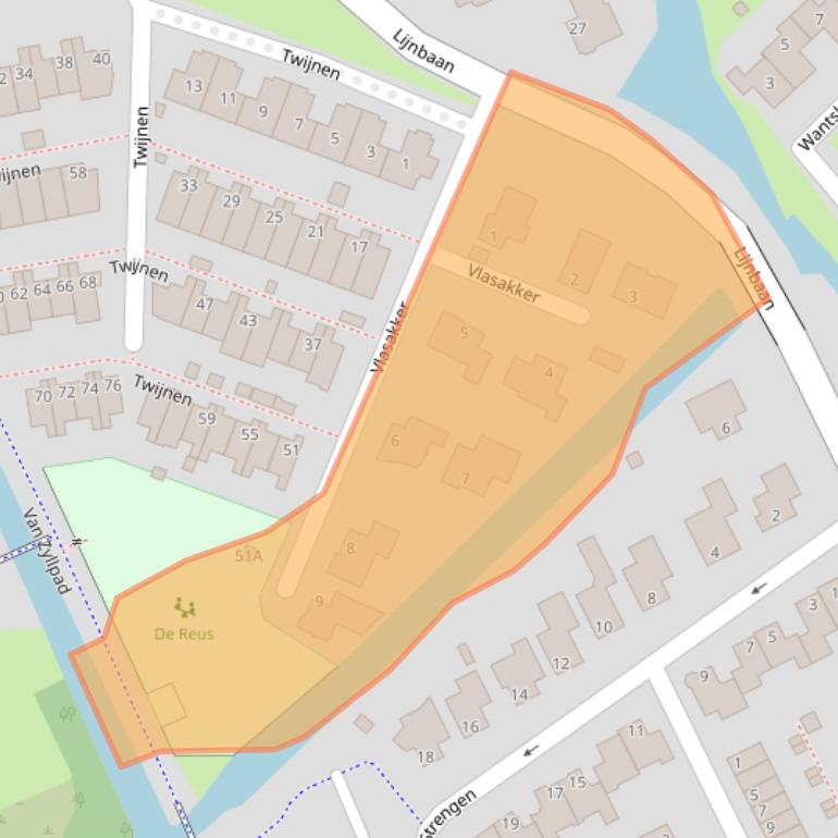 Kaart van postcodegebied 3421JR.