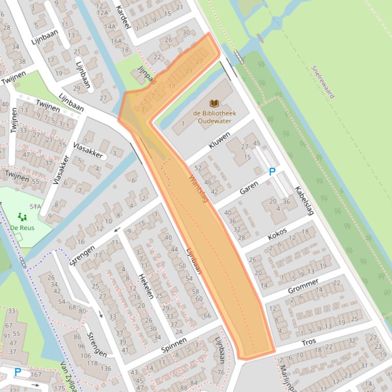 Kaart van postcodegebied 3421KA.