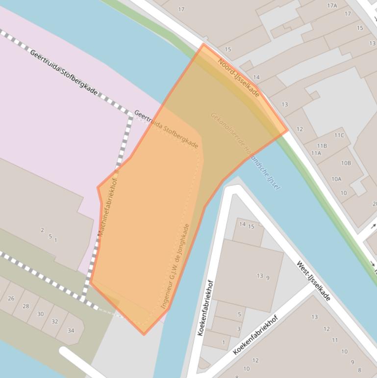 Kaart van postcodegebied 3421LG.