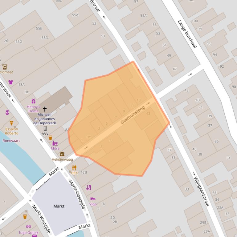 Kaart van postcodegebied 3421SR.