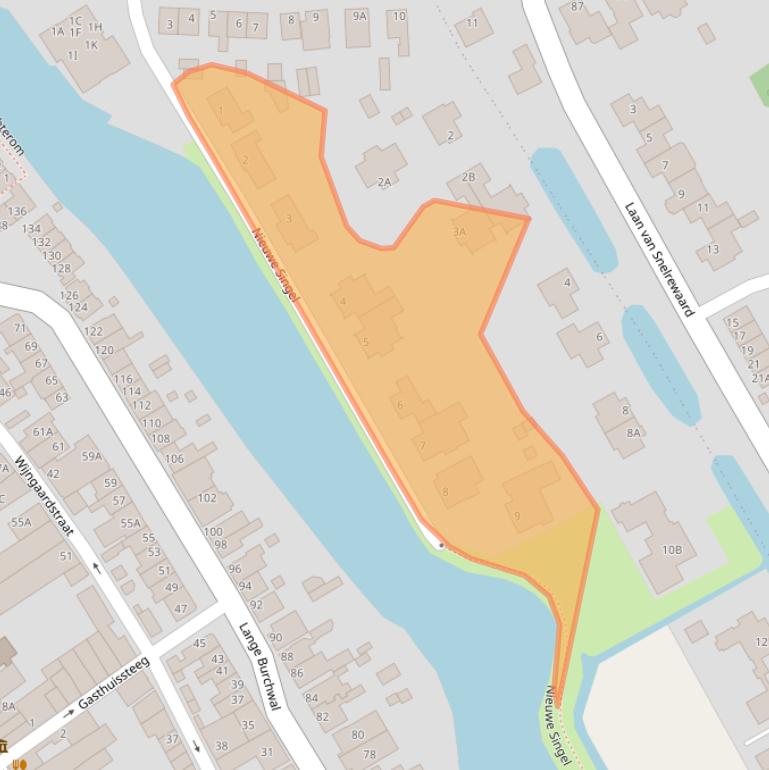 Kaart van postcodegebied 3421TA.