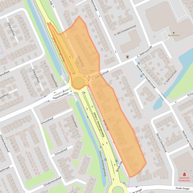 Kaart van postcodegebied 3421TK.