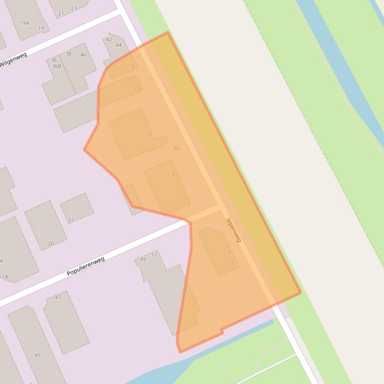 Kaart van postcodegebied 3421TW.