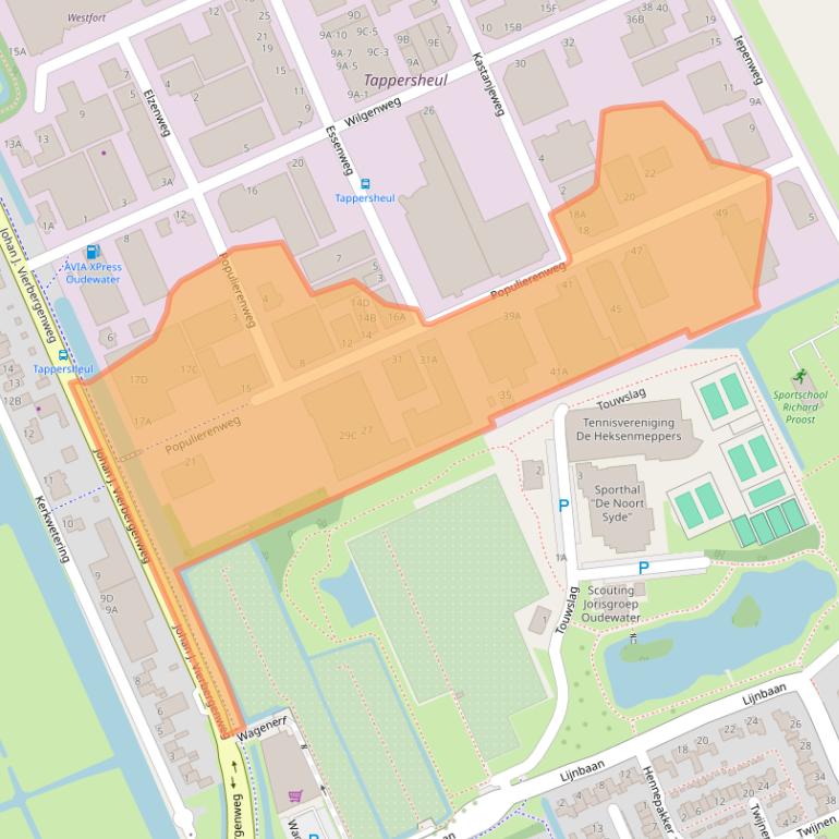 Kaart van postcodegebied 3421TX.