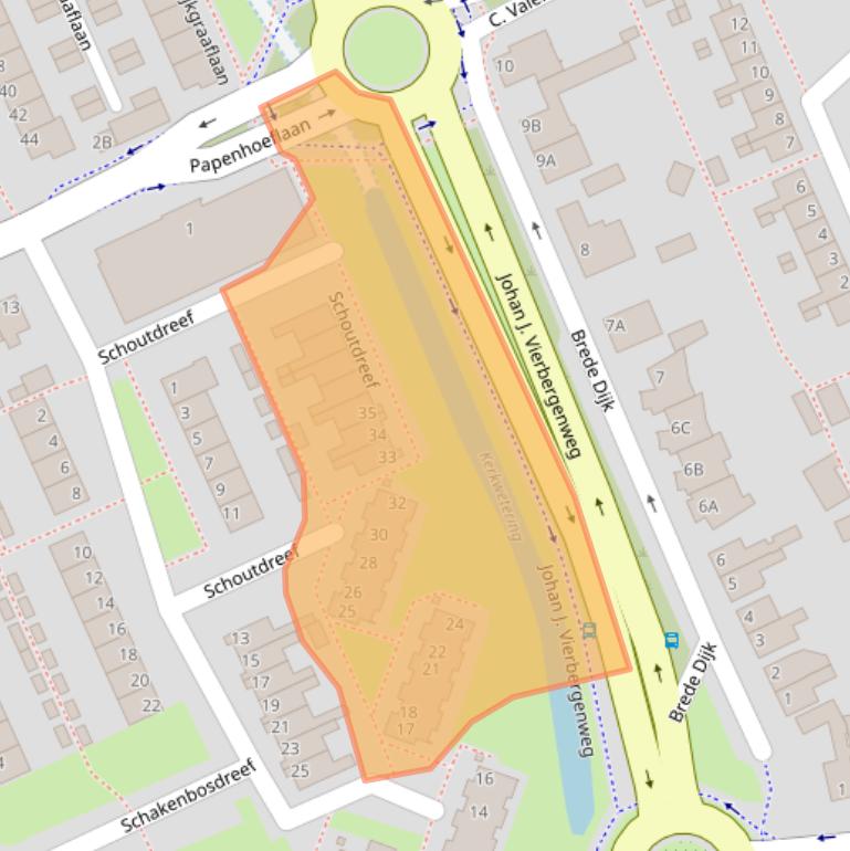 Kaart van postcodegebied 3421VB.