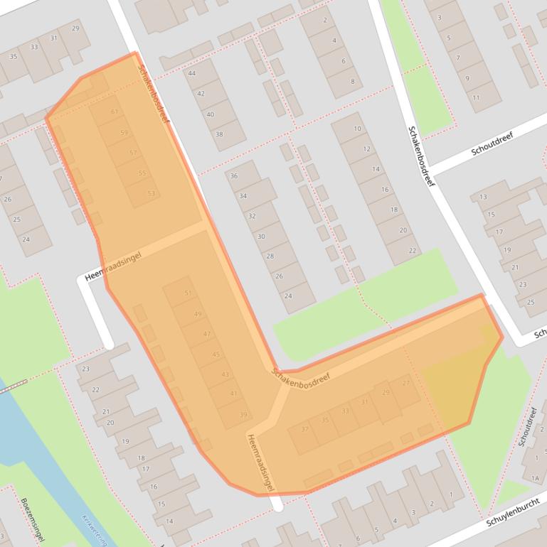 Kaart van postcodegebied 3421VD.