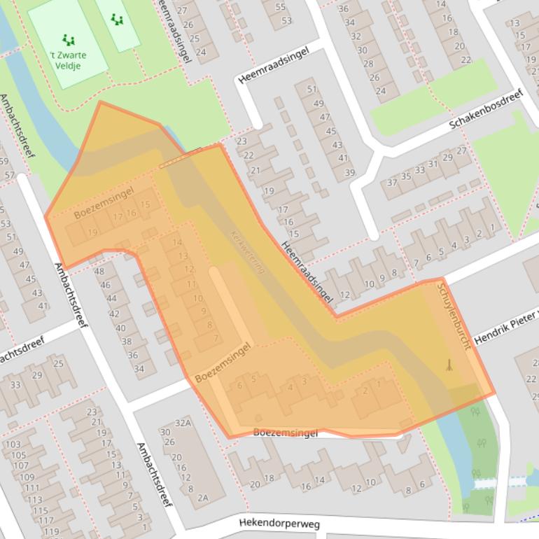 Kaart van postcodegebied 3421VS.