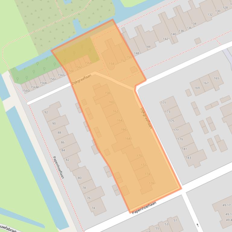 Kaart van postcodegebied 3421XJ.