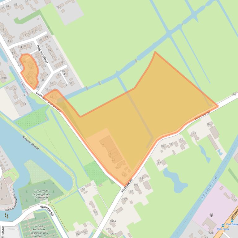 Kaart van postcodegebied 3425ES.