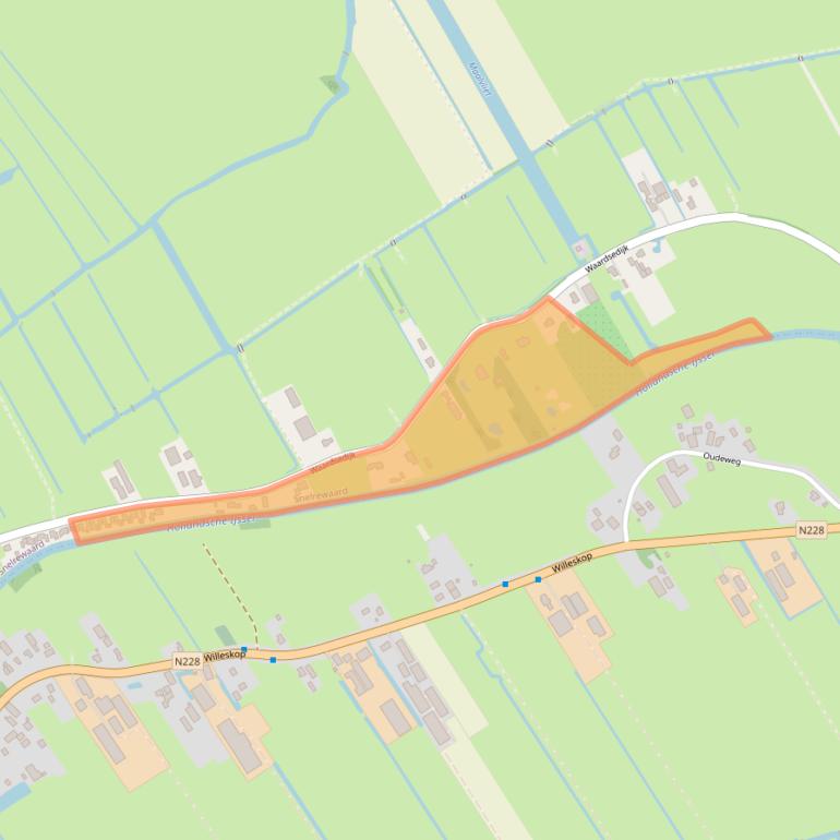 Kaart van postcodegebied 3425TD.