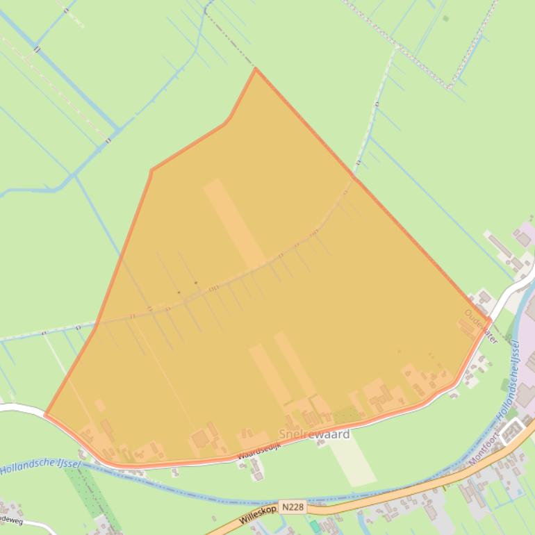 Kaart van postcodegebied 3425TG.