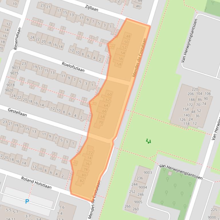 Kaart van postcodegebied 3431AB.
