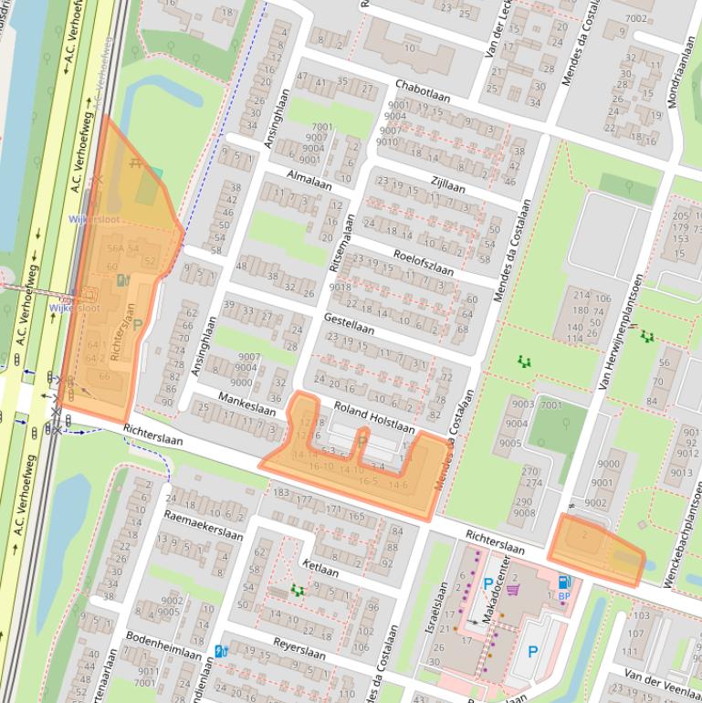 Kaart van postcodegebied 3431AK.