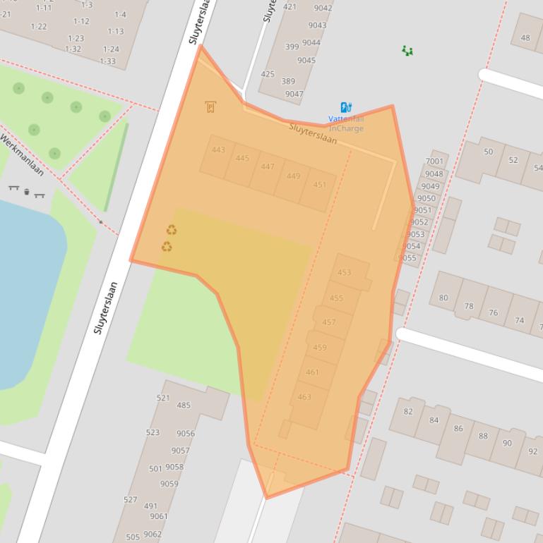 Kaart van postcodegebied 3431BK.