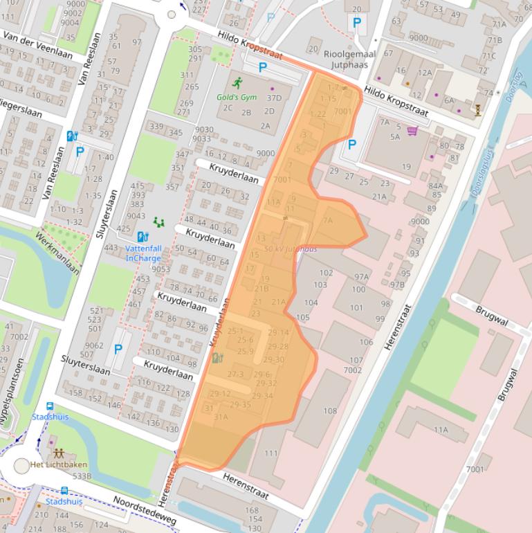 Kaart van postcodegebied 3431BM.