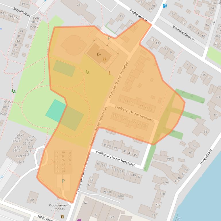 Kaart van postcodegebied 3431CD.