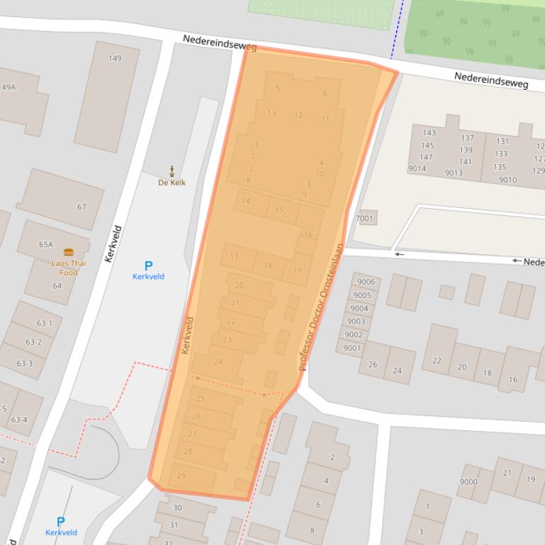 Kaart van postcodegebied 3431EB.