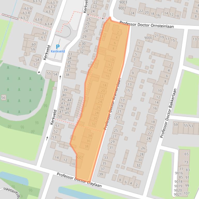 Kaart van postcodegebied 3431EE.