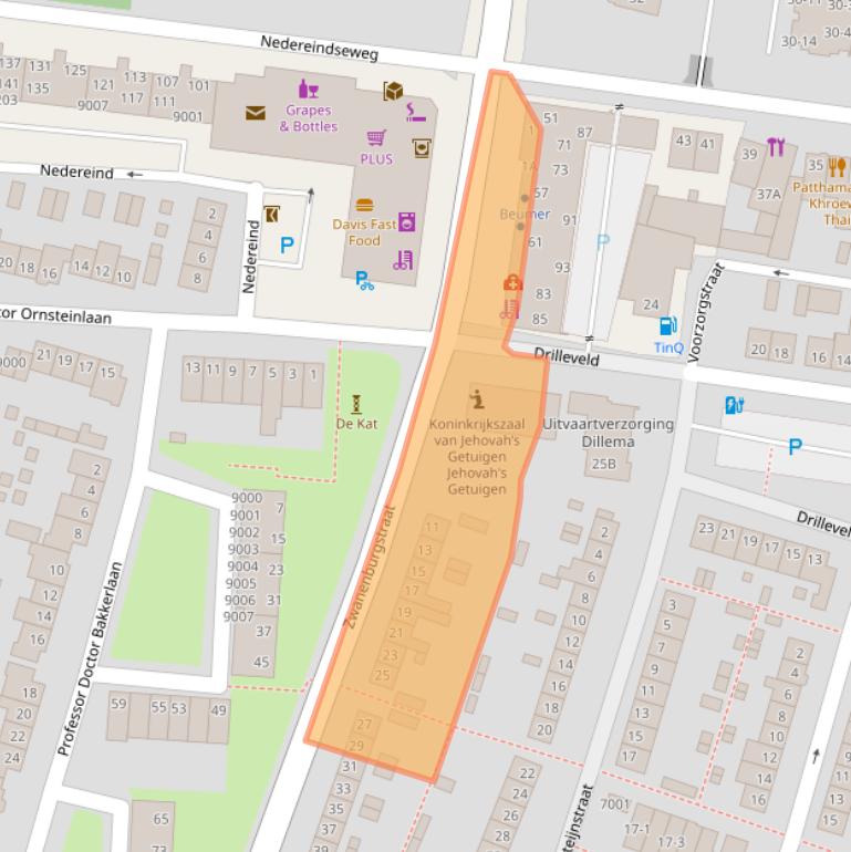 Kaart van postcodegebied 3431EL.