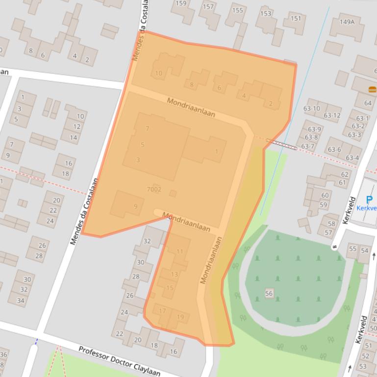 Kaart van postcodegebied 3431GA.