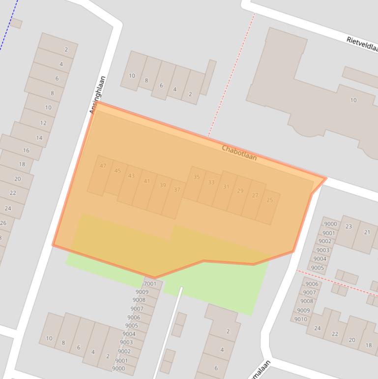 Kaart van postcodegebied 3431GG.