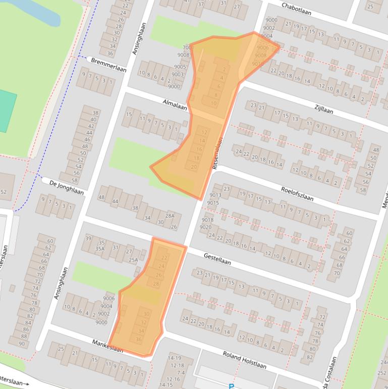 Kaart van postcodegebied 3431GJ.