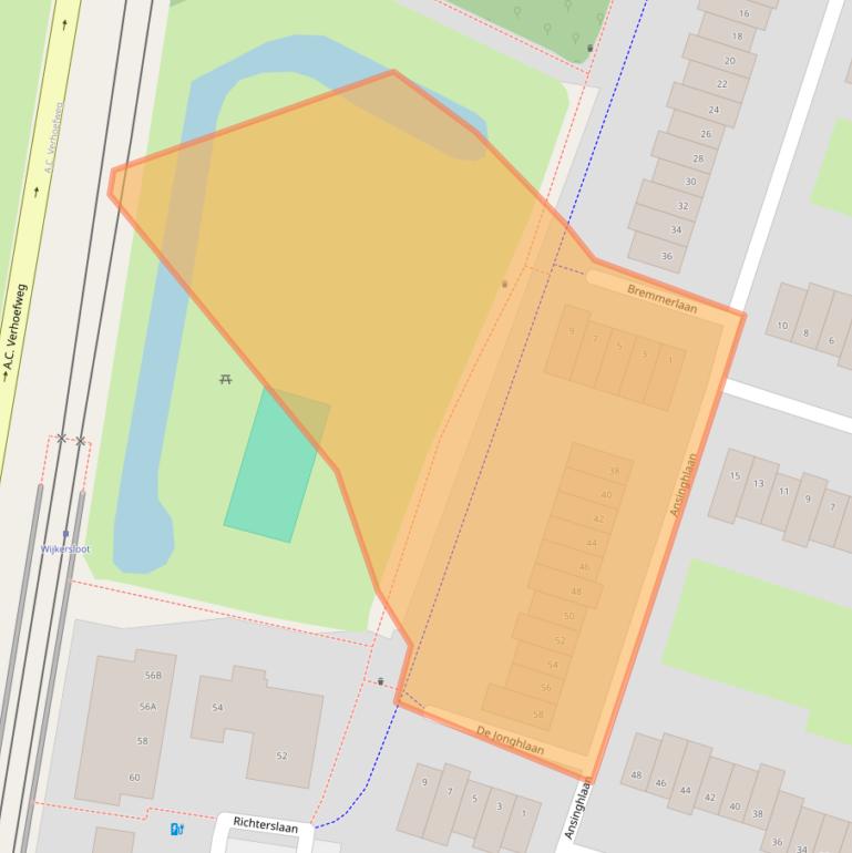 Kaart van postcodegebied 3431GV.