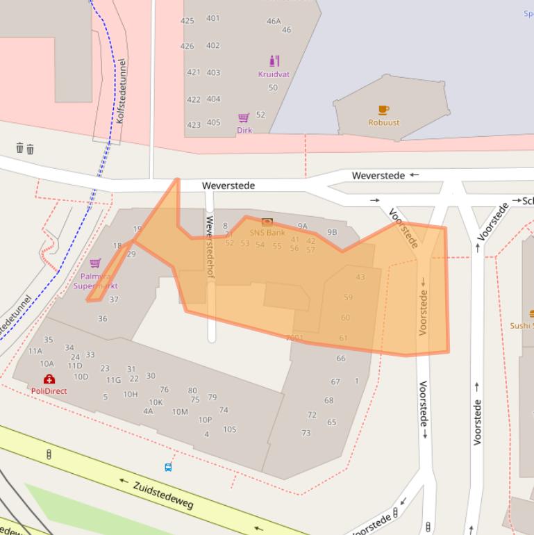 Kaart van postcodegebied 3431HT.